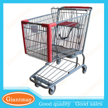 best selling usa style durable wire chrome grocery shopping cart